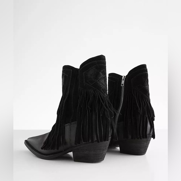 🆕 FREE PEOPLE | LAWLESS FRINGE WESTERN BOOT | BLACK | SIZE: 8 - Picture 6 of 13